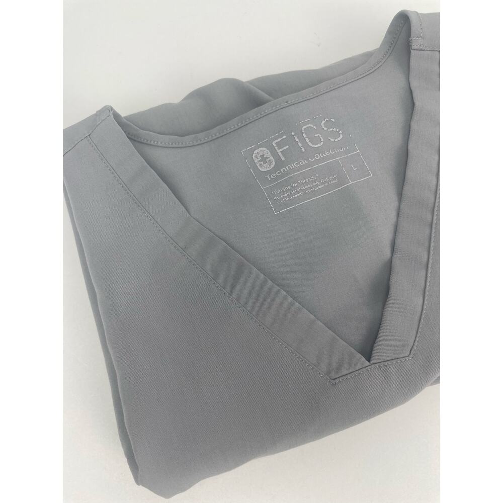 Figs Technical Collection Scrubs Top Women’s L Gray